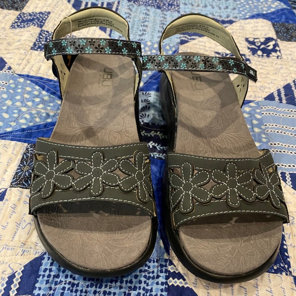 JBU Wildflower Sandal (Gray/Teal) - Size 7